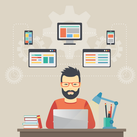 Male Web designer  Illustration