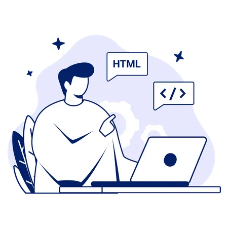 Male web developer  Illustration