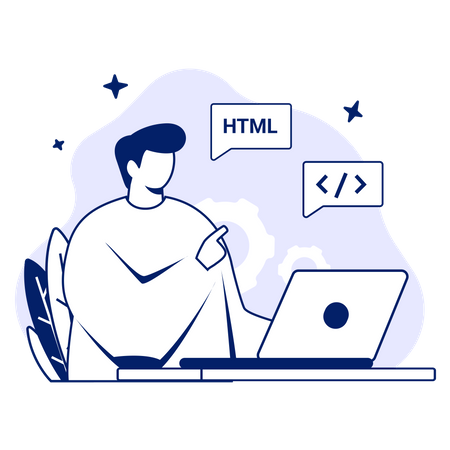 Male web developer  Illustration