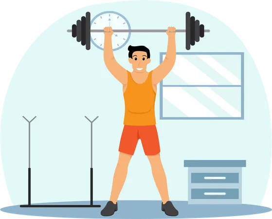 Male weightlifter  Illustration
