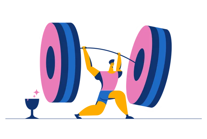 Male weightlifter  Illustration