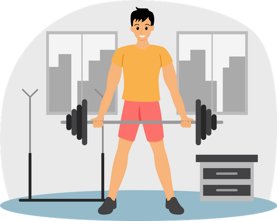 Male weightlifter  Illustration