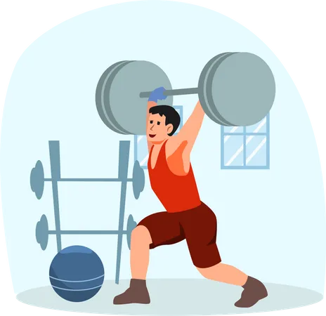 Male Weightlifter  Illustration