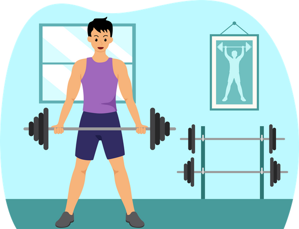 Male weightlifter  Illustration