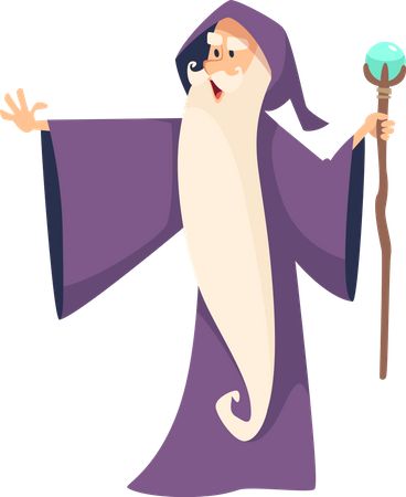 Male Witch Illustration