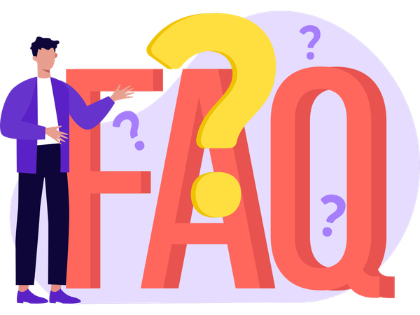 Male with Faq  Illustration