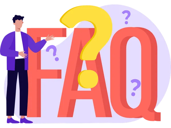 Male with Faq  Illustration
