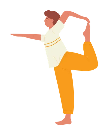 Male Yoga Trainer  Illustration
