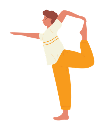 Male Yoga Trainer  Illustration