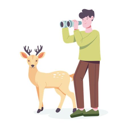 Male Zoologist  Illustration