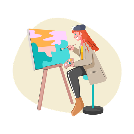 Malerin  Illustration