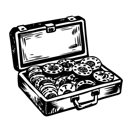 Maletín de póquer  Ilustración