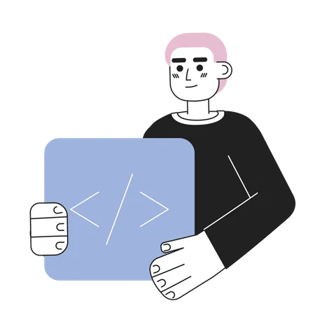 Männlicher Programmierer  Illustration