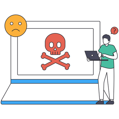 Malware attack  Illustration