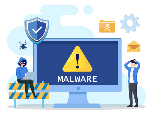 Malware detectado  Ilustración