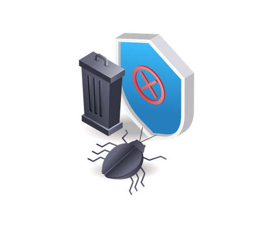 Malware security attack  Illustration