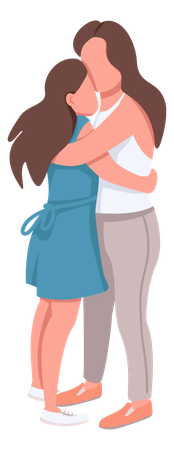 Maman et fille s'aiment  Illustration