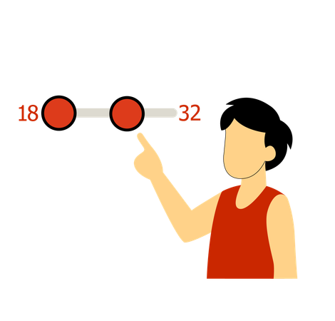 Man Adjusting Age Range Slider Illustration