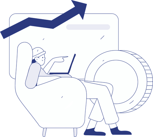 男と女が利益を得る  イラスト