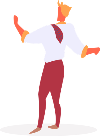 Man and Successfully Organization of Work  Illustration