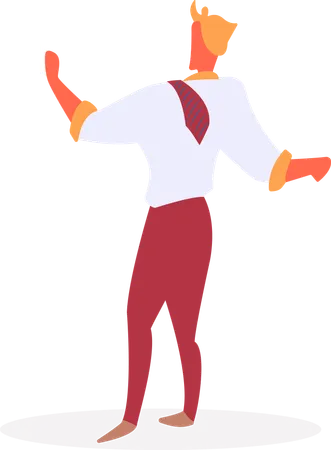 Man and Successfully Organization of Work  Illustration