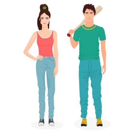 Man and woman  Illustration