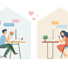 free long distance dating illustrations