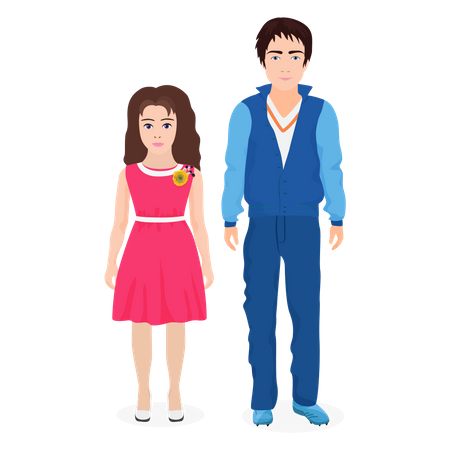 Man and woman  Illustration