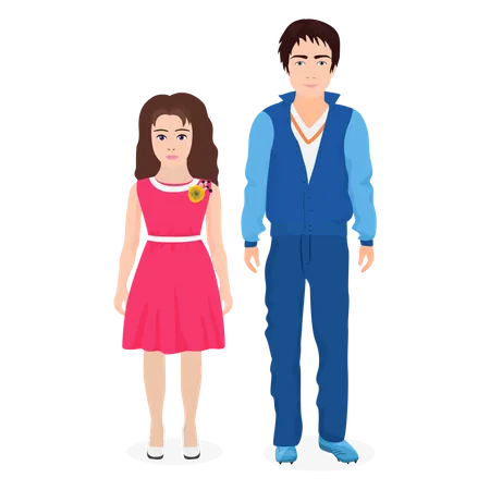 Man and woman  Illustration