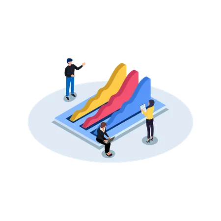 Data Analysis Flat Illustration In This Design You Can See How Technology Connect To Each Other Each File Comes With A Project In Which You Can Easily Change Colors And More Illustration