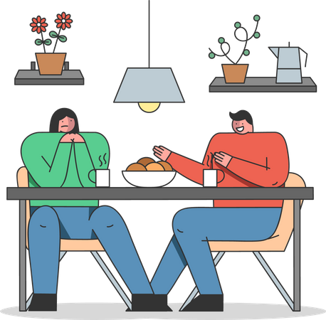 Man Annoying Friend  Illustration