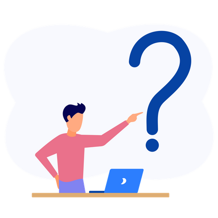 Man ask question  Illustration