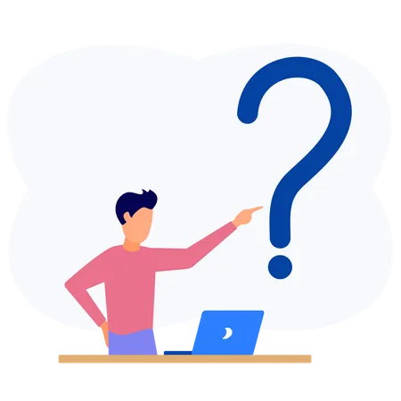 Man ask question  Illustration