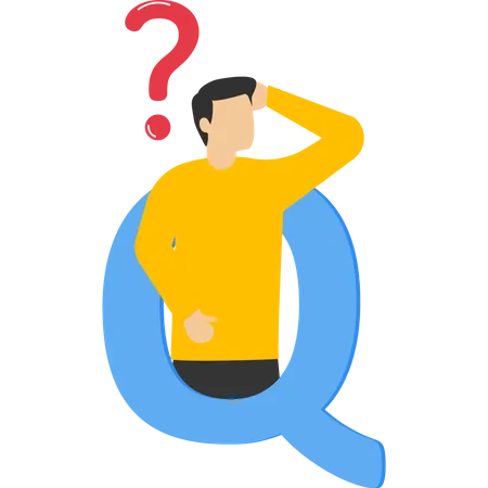 Man asking question  Illustration