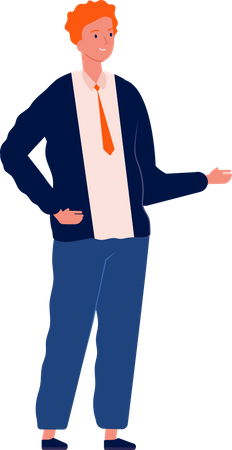 Man asking question  イラスト