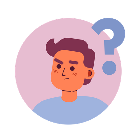 Man asking question  イラスト