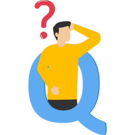 Man asking question  イラスト