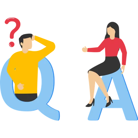 Question Mark FAQ Concept The Man Asking The Question Ask Questions And Get Answers Online Support Center Frequently Asked Questions Flat Vector Illustration Illustration