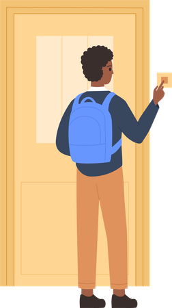 Man At Doorway  Illustration