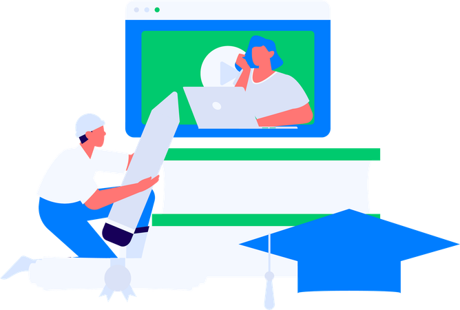 Man Book Reading  Illustration