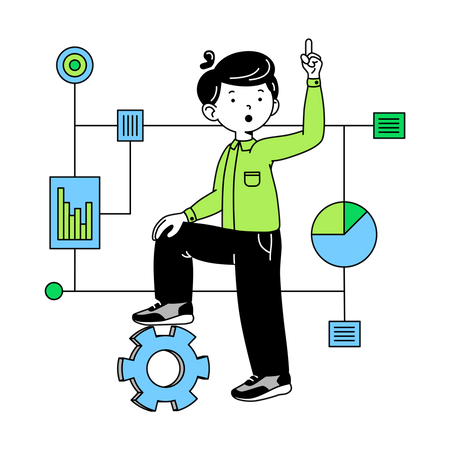 Man built the right data schema  Illustration