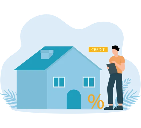 Man buying Real Estate property  Illustration