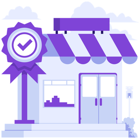 Man buys shopping items  Illustration