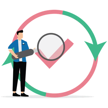 Man Carefulness in working  Illustration