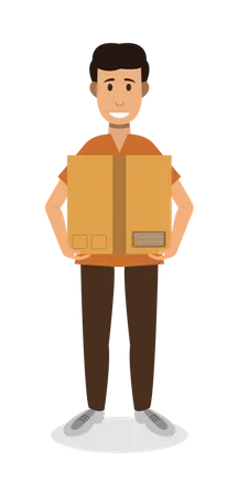 Man Carrying box  Illustration