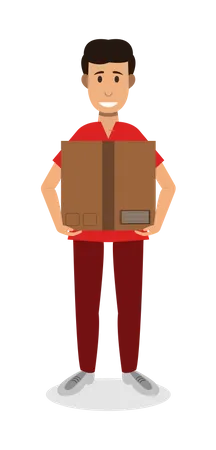 Man Carrying box  Illustration
