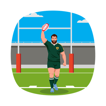 Man catching Ball Mid-Air  Illustration