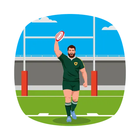 Man catching Ball Mid-Air  Illustration
