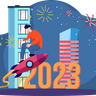 celebrate new year 2023 illustration