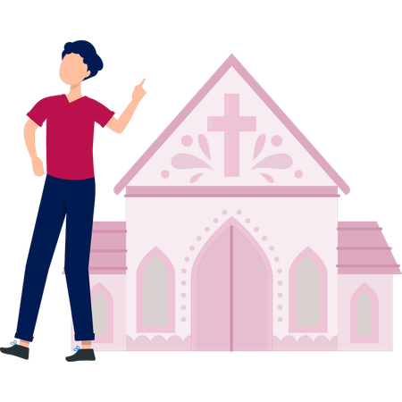 Man celebrating christmas  Illustration
